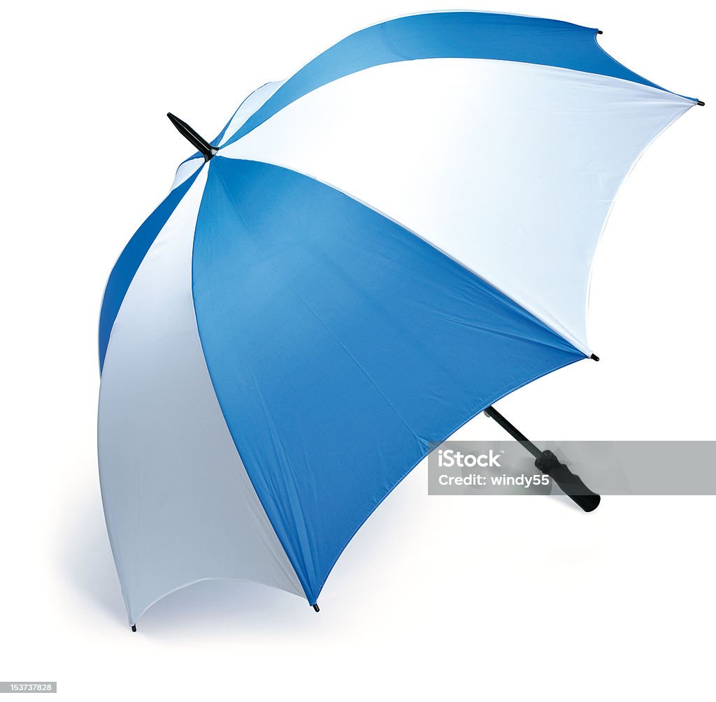 Azul e branco Guarda-Sol de Golfe - Royalty-free Guarda-chuva Foto de stock