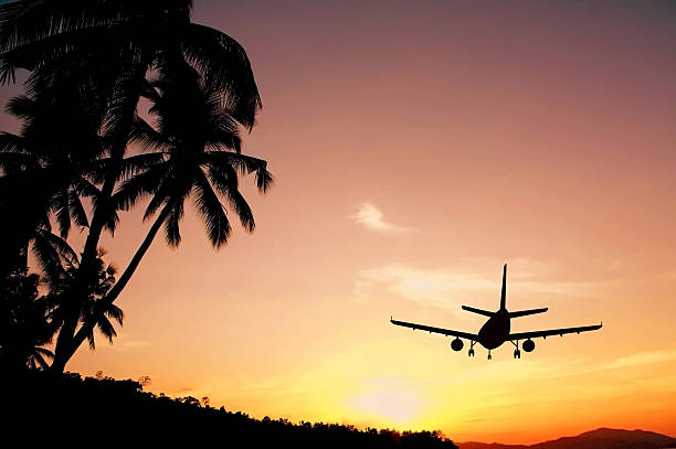 istock Airplane arrives with tourists at destination 153738014