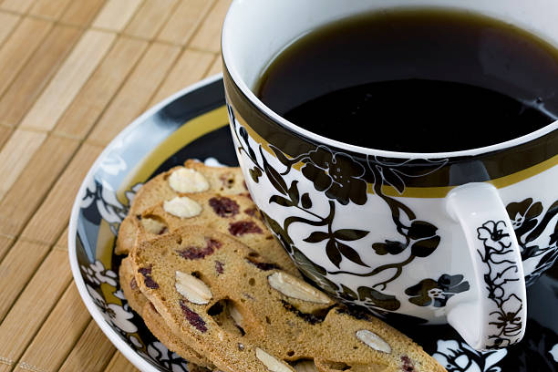istock Cup of coffee and snacks 153738086