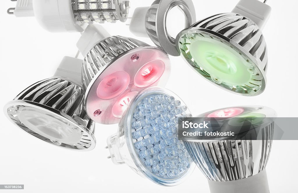 rgb LED lights bulb Alloy Stock Photo