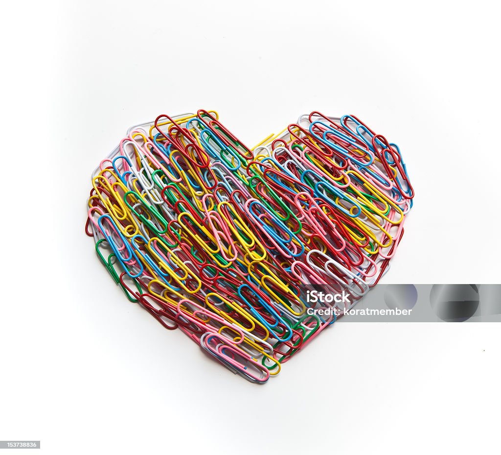 Clip di carta di cuore - Foto stock royalty-free di Graffetta