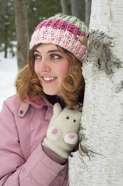 istock Young Adult in Winter Forest 153738884