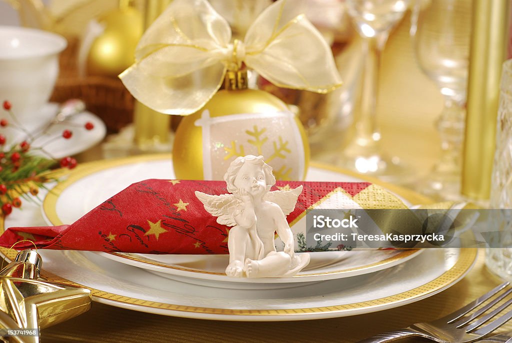 Cadre de table de Noël - Photo de Ange libre de droits