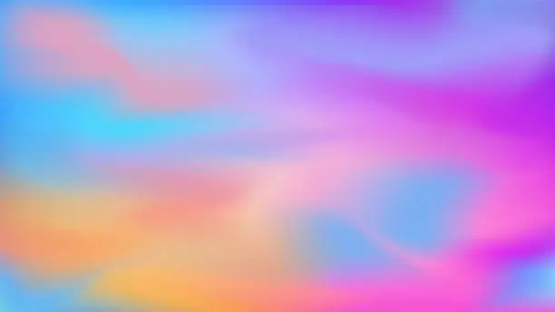 Vector illustration of Abstract blurred gradient fluid vector background design wallpaper template with dynamic color, waves, and blend