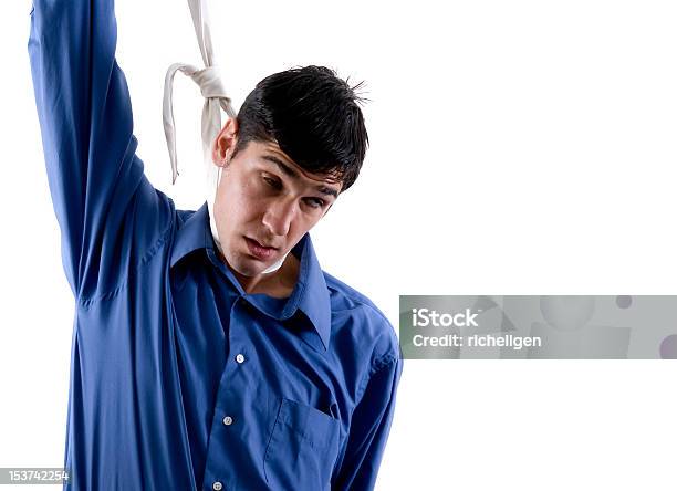 Hanging Businessman Stock Photo - Download Image Now - 20-29 Years, Adult, Adults Only