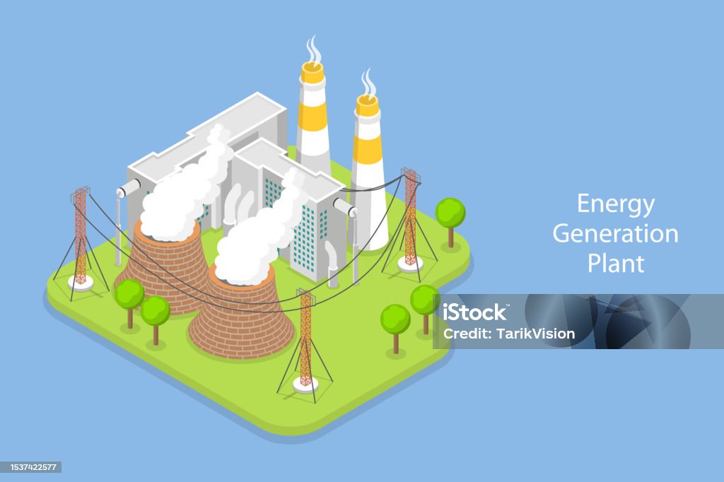Energy Generation Vector 3d Isometric Flat Vector Conceptual Illustration Of Energy Generation ...