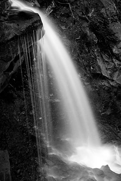 istock Wilderness Waterfall Rugged Plunge Black and White 153742296