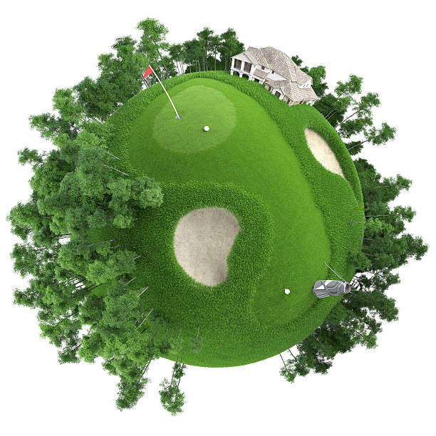 ミニゴルフ planet - golf club golf iron isolated ストックフォトと画像