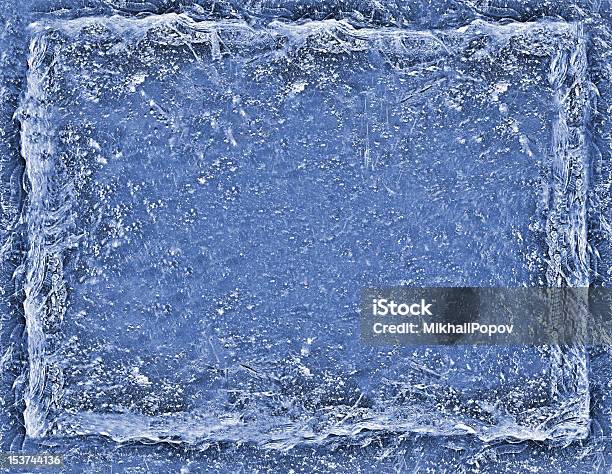 Foto de Rachado Retangular Com Moldura Azul Gelo e mais fotos de stock de Abstrato - Abstrato, Beleza, Bolha - Estrutura física
