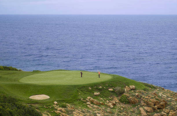 istock Golf green and sea 153744223