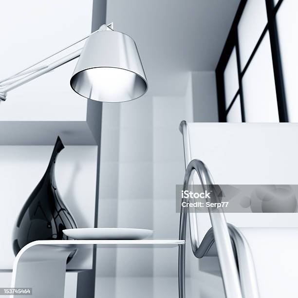 Foto de Cadeira E Luminária e mais fotos de stock de Aconchegante - Aconchegante, Apartamento, Artigo de decoração
