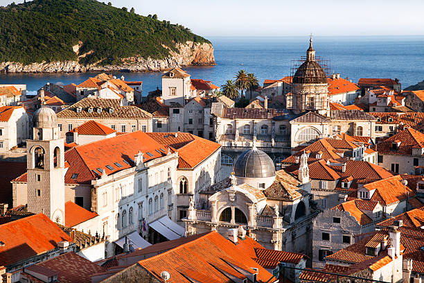 istock Panoramic view on old center of Dubrovnik city 153745652