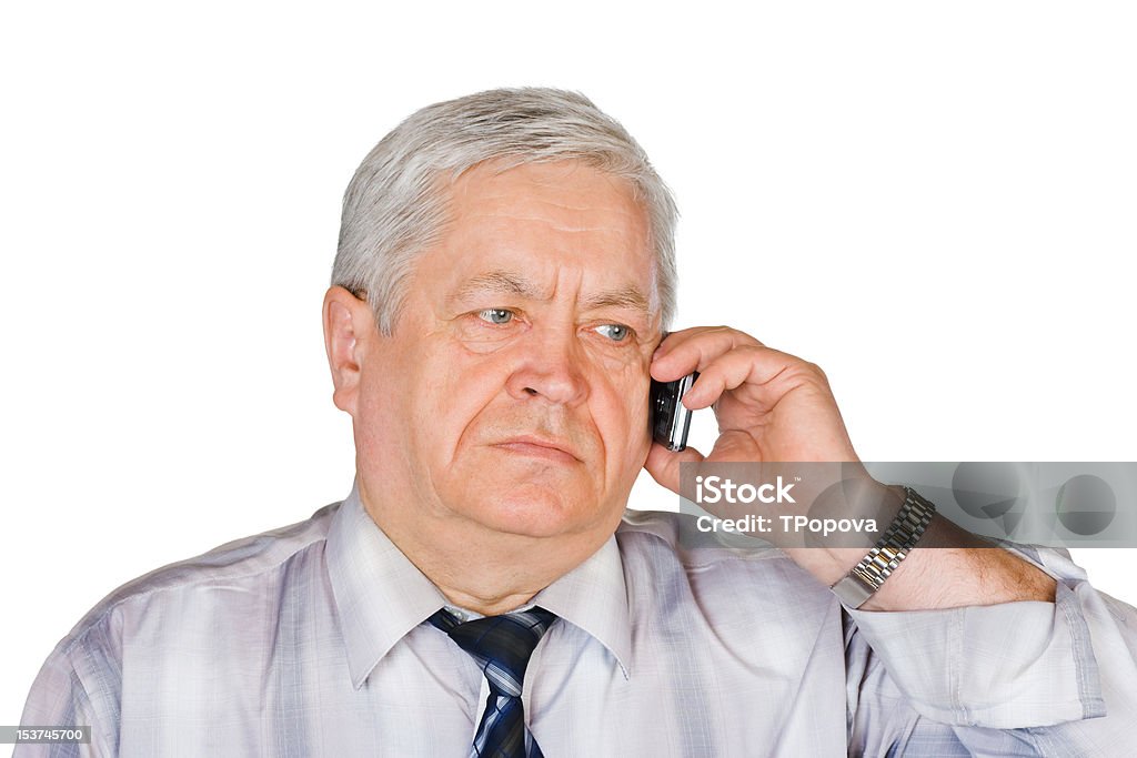 Человек с мобильного телефона - Стоковые фото Активный пенсионер роялти-фри