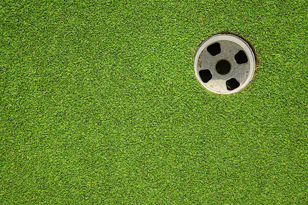 istock Over view of a golf hole on the green 153745897
