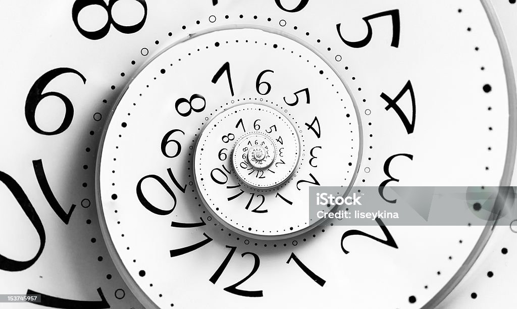 Infinity time spiral Infinity time. Digital generated. Spiral Stock Photo
