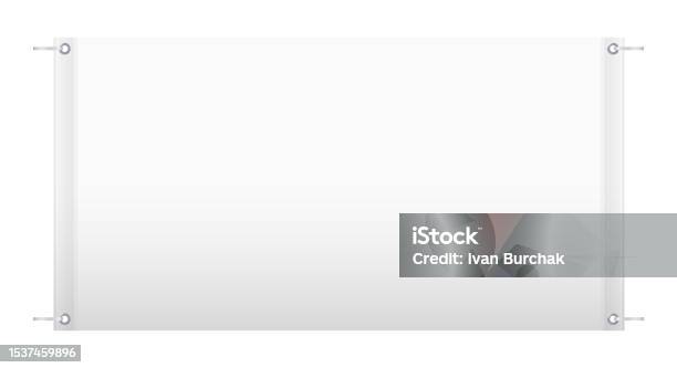 Empty String Banner Empty Banner Template 3d Realistic Vector Illustration Stock ...