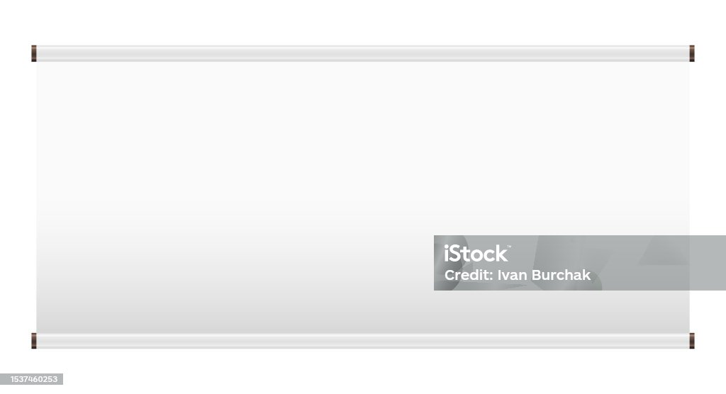 Empty String Banner Empty Banner Template 3d Realistic Vector Illustration Stock ...