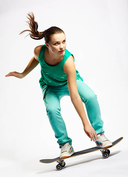 istock Skateboarder girl 153746062