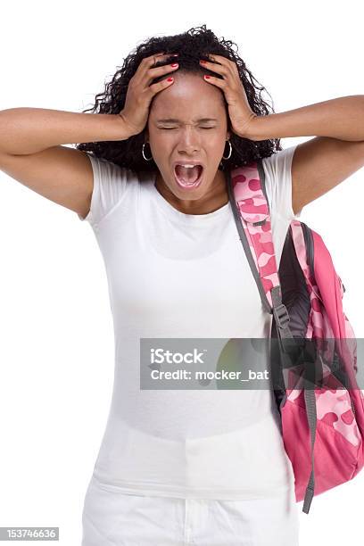 Ein Deprimierter Ethnischen Africanamerican Junge Frau In Schwarz Stockfoto und mehr Bilder von Universitätsstudent