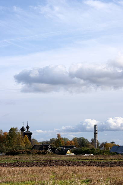 Russian landscape stock photo