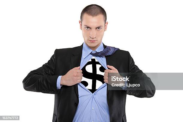 Super Pieniądze Człowiek - zdjęcia stockowe i więcej obrazów Białe tło - Białe tło, Biznes, Biznesmen