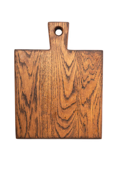 istock Modern wooden cutting board isolated on white background. Recipe. Kitchenware. 1537485725