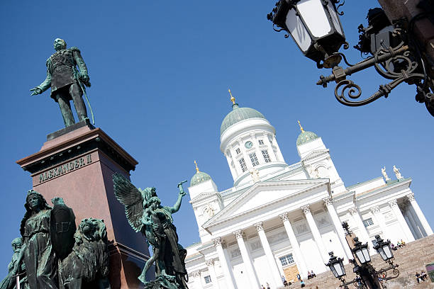 istock Helsinki Cathedral and the statue of Alexander II 153749065