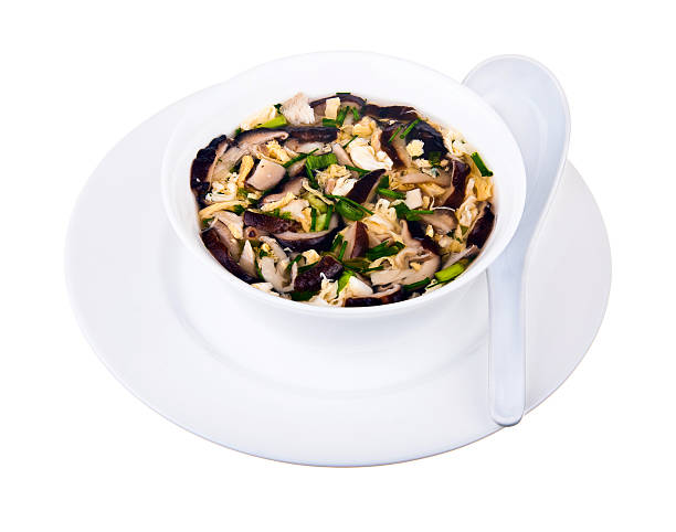 Japanese mushroom soup stock photo