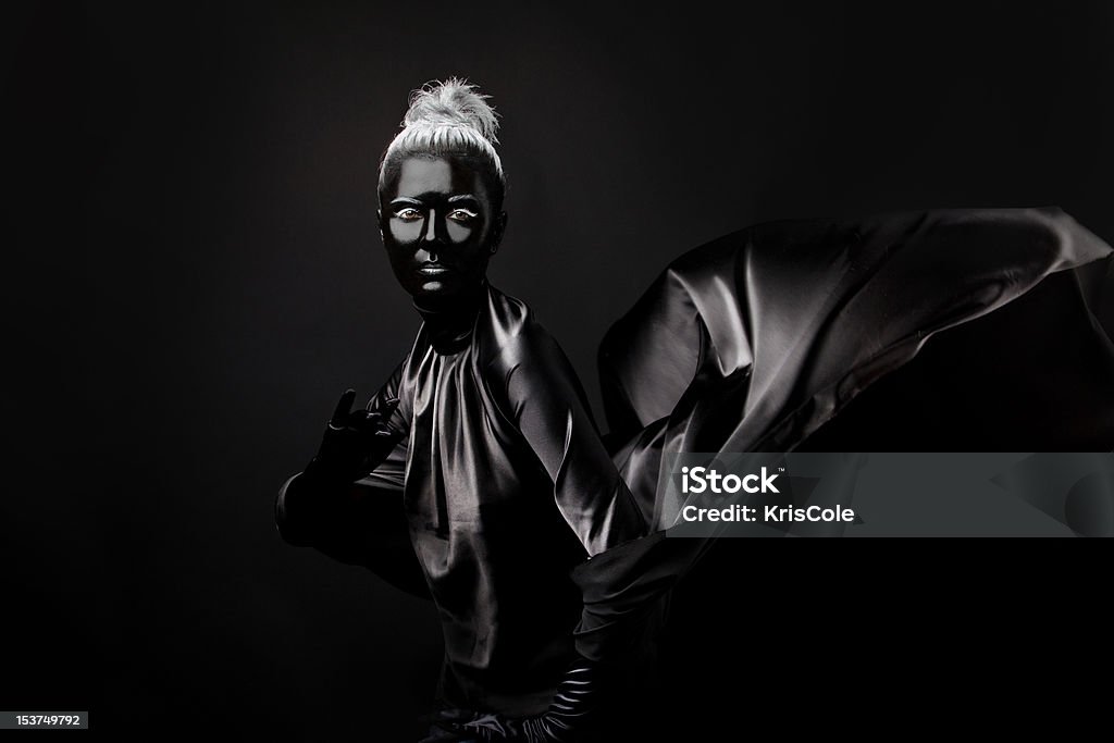 Absolutely black Absolutely black.  Black on black, a make-up Adult Stock Photo