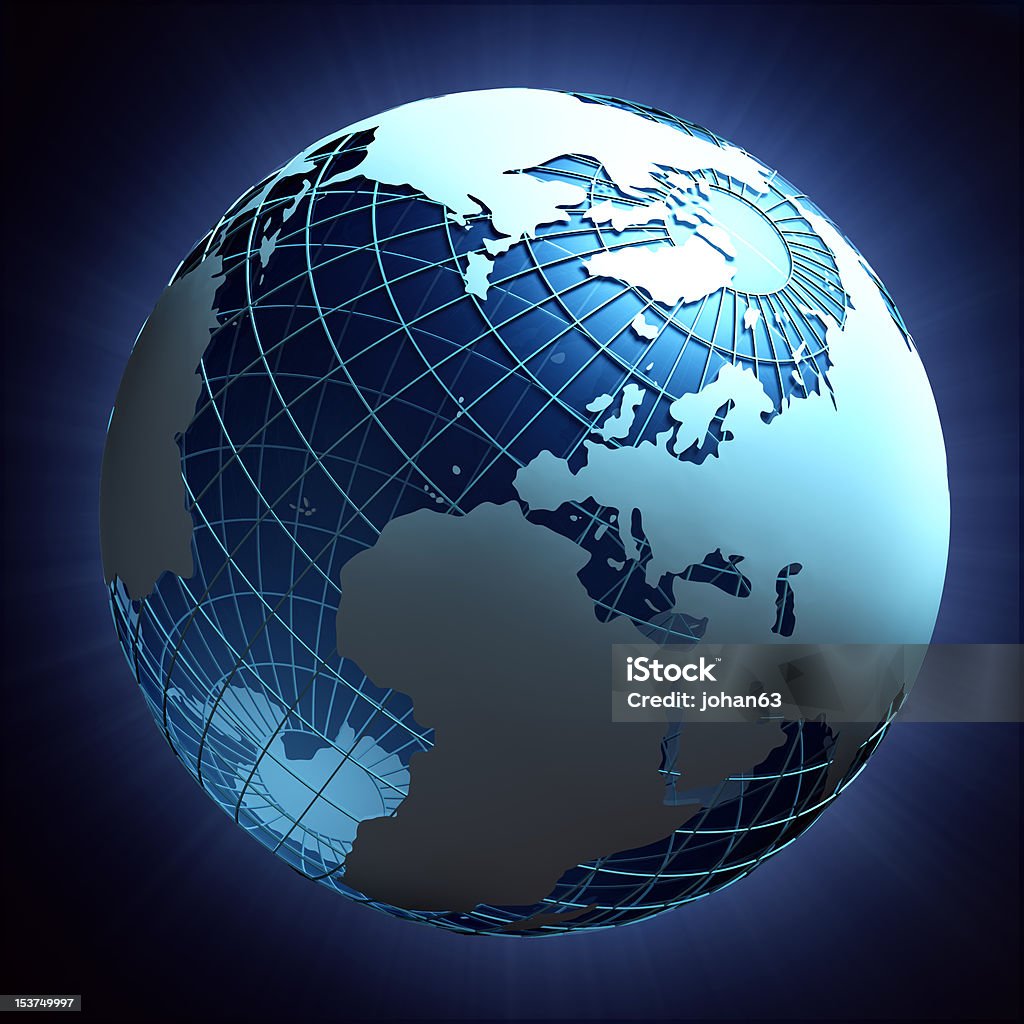 Planet earth wire-frame design Abstract render of planet earth -3d mesh created in Blender on 12/12/2010 from source map- http://visibleearth.nasa.gov/ Globe - Navigational Equipment Stock Photo