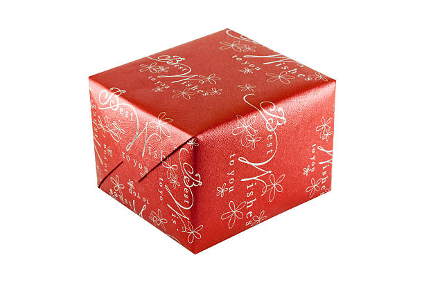 red gift box stock photo