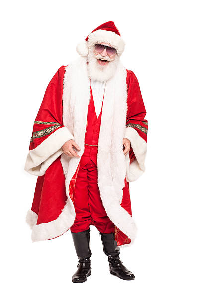 Santa knows how to party stock photo