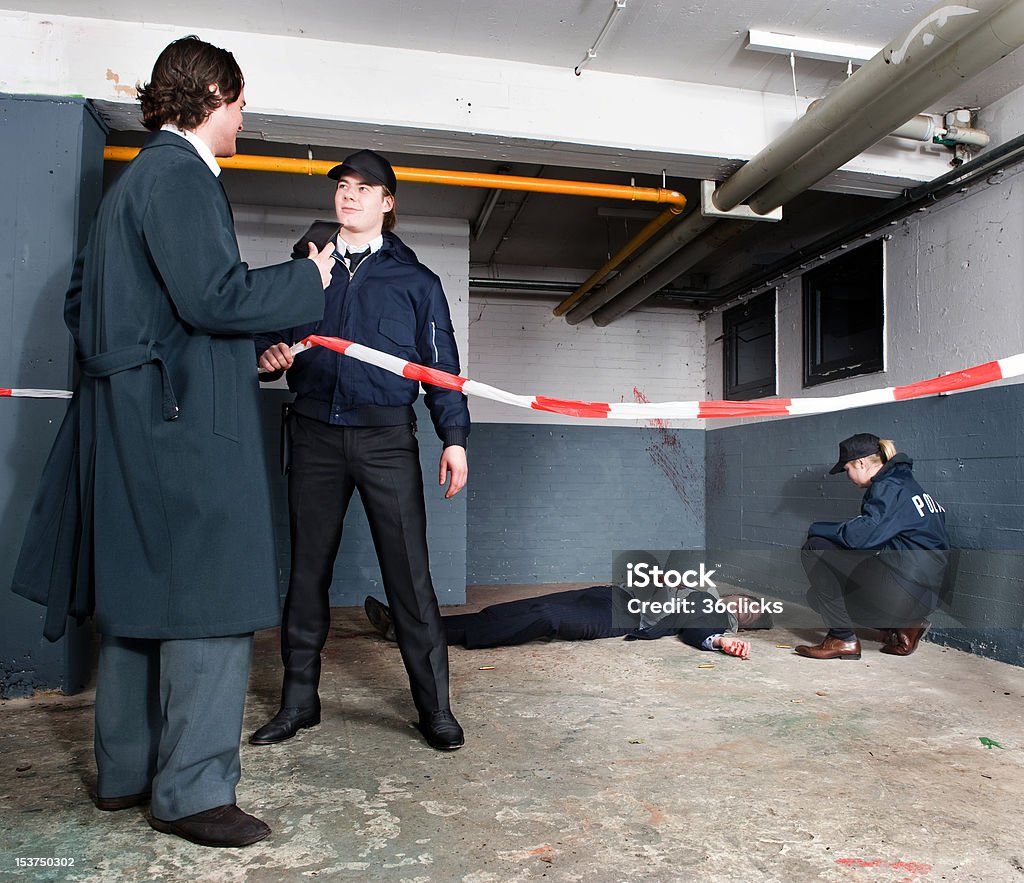 Инспектор полиции прибытия - Стоковые фото Горизонтальный роялти-фри