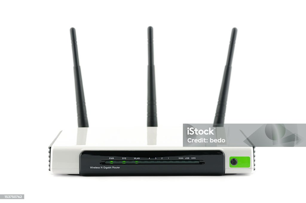 router gigabit de banda ancha inalámbrico - Foto de stock de Ancho de banda libre de derechos