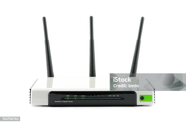 Router Gigabit De Banda Ancha Inalámbrico Foto de stock y más banco de imágenes de Ancho de banda - Ancho de banda, Antena - Aparato de telecomunicación, Componente de ordenador