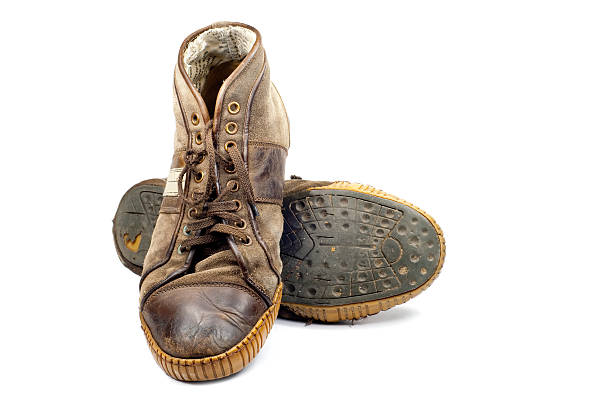 istock Old shoes, isolated on a white 153751465