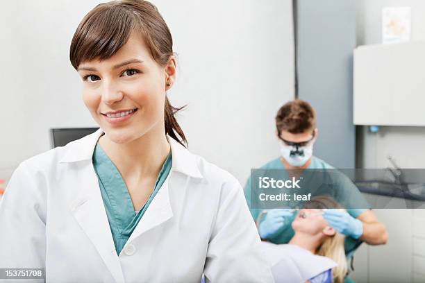 Happy Dental Assistant Stock Photo - Download Image Now - Dental Assistant, Dentist, Greeting