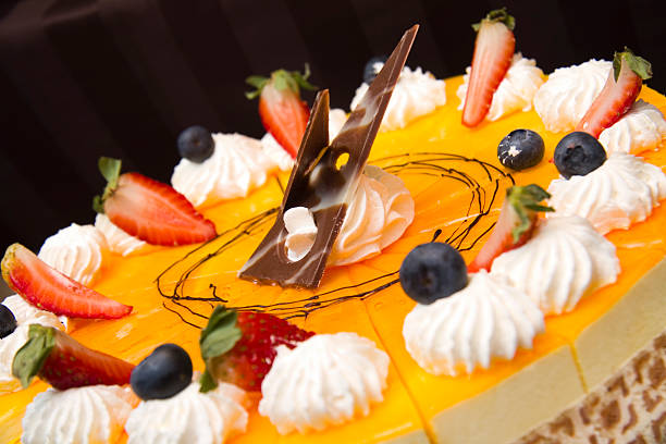 fruit cake stock photo
