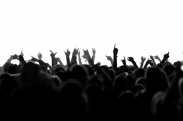 istock Black/White photo of Concert Crowd 153752811