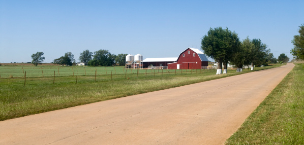 Farmland along Historic Route 66 in the state of Oklahoma