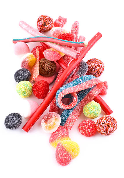 Candies Candy mix on white background pick and mix stock pictures, royalty-free photos & images