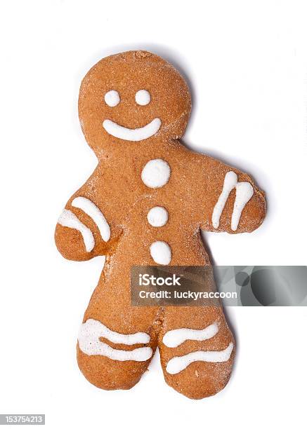 Gingerbread Man Stock Photo - Download Image Now - Baked, Button - Sewing Item, Close-up