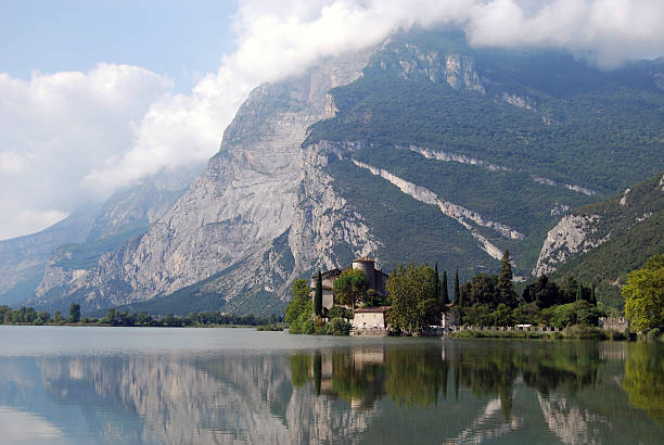 Toblino lake, Italy stock photo