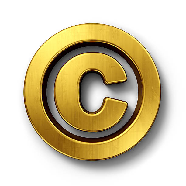 istock Copyright sign in gold 153754391