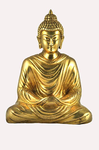 Figurine of the Buddha. Figurine of the Buddha from bronze on a white background. buddha photos stock pictures, royalty-free photos & images