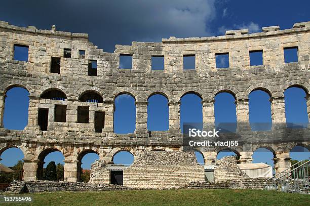 Roman Amphitheater View Of The Arena In Pula Croatia Stock Photo - Download Image Now
