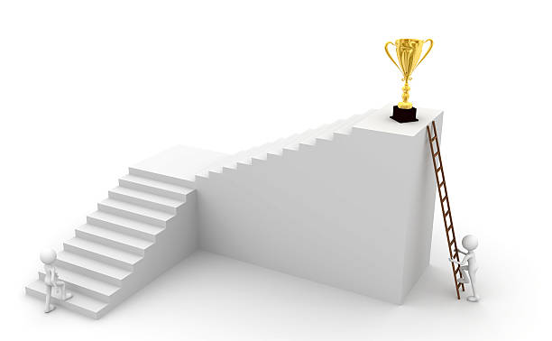istock Ladder and trophies 153755716