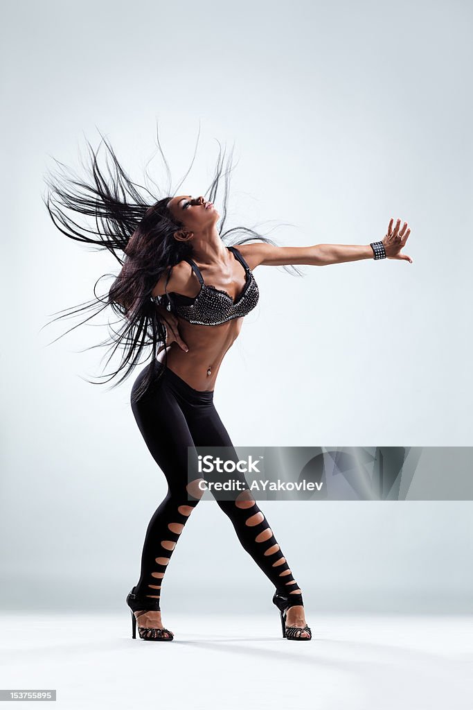the dancer modern style dancer posing on studio background Activity Stock Photo
