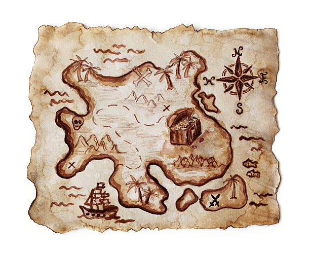 istock An illustration of an old treasure map 153755933