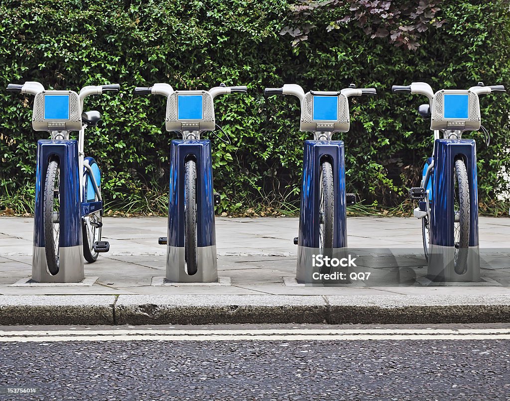 Bikes for rent in London. Bicycle Stock Photo